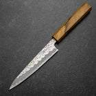Petty White Steel #1 Tsuchime Manche en Chêne 140mm-[Musashi]-[Couteaux de cuisine japonais]