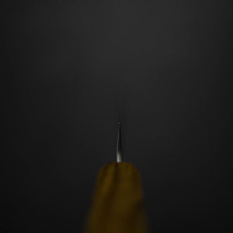 Petty White Steel #1 Tsuchime Manche en Chêne 140mm-[Musashi]-[Couteaux de cuisine japonais]