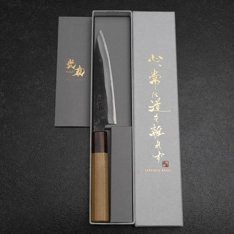 Petty White Steel #2 Kurouchi Manche Zelkova 150mm-[Musashi]-[Couteaux de cuisine japonais]