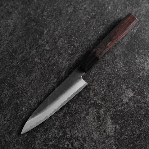 Petty White Steel #2 Kurouchi Manche en Buffle et Ébène 130mm-[Musashi]-[Couteaux de cuisine japonais]