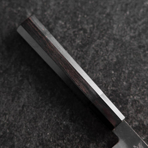 Petty White Steel #2 Kurouchi Manche en Buffle et Ébène 130mm-[Musashi]-[Couteaux de cuisine japonais]