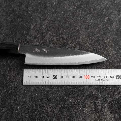 Petty White Steel #2 Kurouchi Manche en Buffle et Ébène 130mm-[Musashi]-[Couteaux de cuisine japonais]