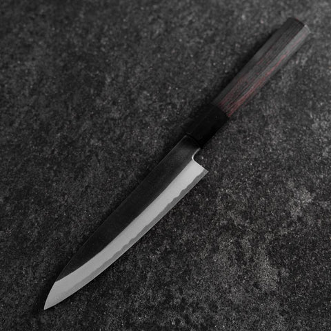 Petty White Steel #2 Kurouchi Manche en Buffle et Ébène 160mm-[Musashi]-[Couteaux de cuisine japonais]