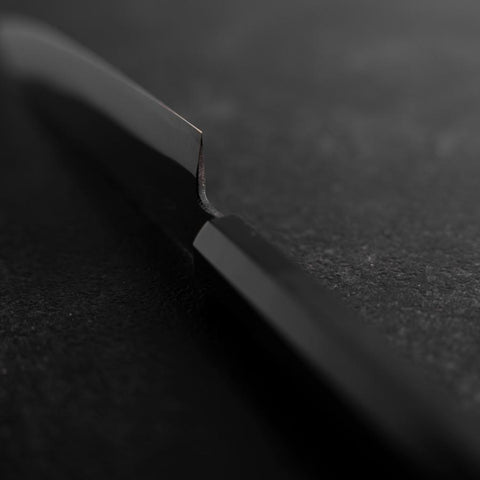 Petty White Steel #2 Kurouchi Manche en Buffle et Ébène 160mm-[Musashi]-[Couteaux de cuisine japonais]