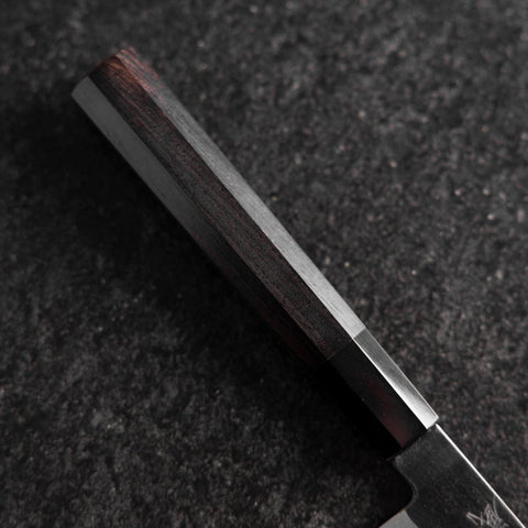 Petty White Steel #2 Kurouchi Manche en Buffle et Ébène 160mm-[Musashi]-[Couteaux de cuisine japonais]