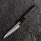 Petty White Steel #2 Revêtement inox Kasumi Manche en Buffle et Ébène 110mm-[Musashi]-[Couteaux de cuisine japonais]