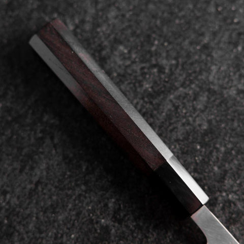 Petty White Steel #2 Revêtement inox Kasumi Manche en Buffle et Ébène 110mm-[Musashi]-[Couteaux de cuisine japonais]