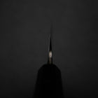 Petty White Steel #2 Revêtement inox Kurouchi Chokin Nami Manche en Buffle et Ébène 150mm-[Musashi]-[Couteaux de cuisine japonais]