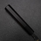 Petty White Steel #2 Revêtement inox Kurouchi Chokin Nami Manche en Buffle et Ébène 150mm-[Musashi]-[Couteaux de cuisine japonais]