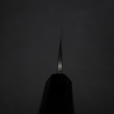 Petty White Steel #2 Revêtement inox Kurouchi Chokin Papillon Manche en Buffle et Ébène 150mm-[Musashi]-[Couteaux de cuisine japonais]