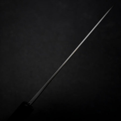 Petty White Steel #2 Revêtement inox Kurouchi Chokin Papillon Manche en Buffle et Ébène 150mm-[Musashi]-[Couteaux de cuisine japonais]