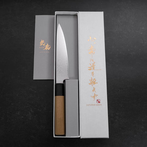 Petty ZA-18 Damascus Buffalo Magnolia Handle 150mm (5.9”)-[Musashi]-[Couteaux de cuisine japonais]