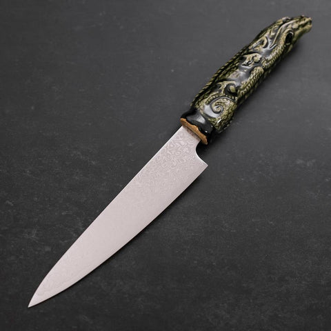 Petty ZA-18 Damascus Ceramics Dragon Handle 150mm (5.9”)-[Musashi]-[Couteaux de cuisine japonais]