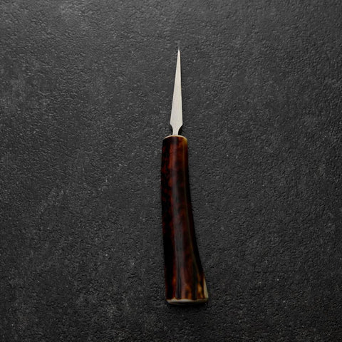 Pique à Glace en AUS-8 Manche en Bois de Cerf 58mm avec Étui en Karin-[Musashi]-[Couteaux de cuisine japonais]