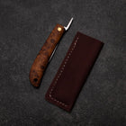 Pocket Knife VG-10 Karin 60mm with Leather Sheath (2.4”)-[Musashi]-[Couteaux de cuisine japonais]