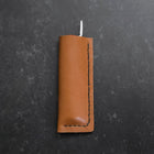 Pocket Knife VG-10 Karin Outdoor Knives 85mm with Leather Sheath (3.3”)-[Musashi]-[Couteaux de cuisine japonais]