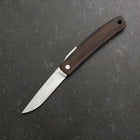 Pocket Knife VG-10 Wenge Outdoor Knives 60mm with Leather Sheath (2.4”)-[Musashi]-[Couteaux de cuisine japonais]