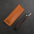 Pocket Knife VG-10 Wenge Outdoor Knives 60mm with Leather Sheath (2.4”)-[Musashi]-[Couteaux de cuisine japonais]