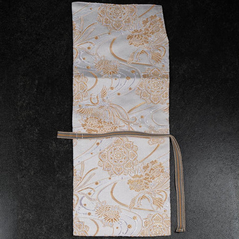 Rouleau pour Couteaux de Cuisine Style Japonais Musashi Phénix Blanc 1 Pochette Fait Main