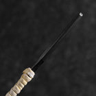 Rasoir/Kamisori Blue Steel #2 Kurouchi Manche Corde Blanche 50mm avec Boîte en Bois-[Musashi]-[Couteaux de cuisine japonais]