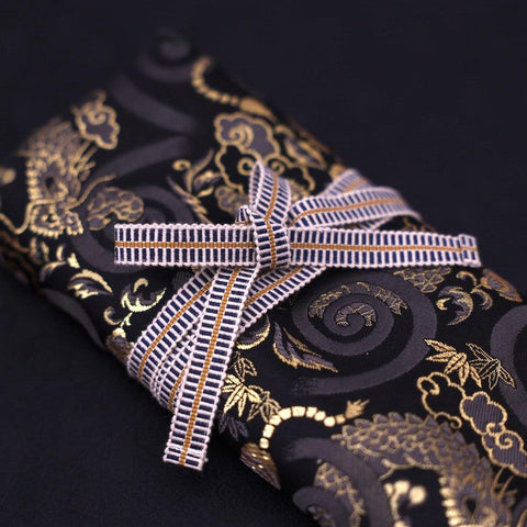 Rouleau pour Couteaux de Cuisine Style Japonais Musashi Aigle 4 Pochettes Fait Main-[Musashi]-[Couteaux de cuisine japonais]