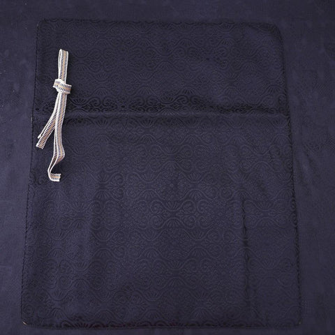 Rouleau pour Couteaux de Cuisine Style Japonais Musashi Fleurs Noires 4 Pochettes Fait Main-[Musashi]-[Couteaux de cuisine japonais]