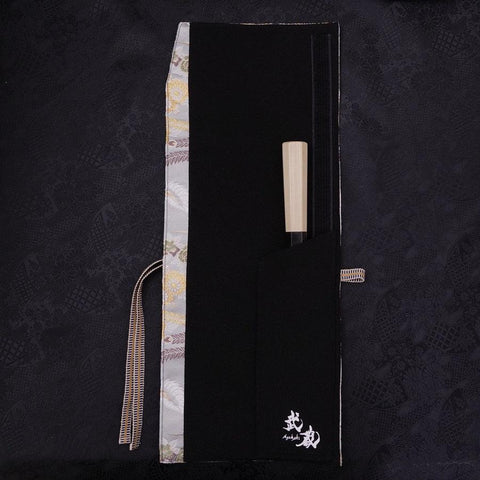 Rouleau pour Couteaux de Cuisine Style Japonais Musashi Phénix Blanc 1 Poche Fait Main-[Musashi]-[Couteaux de cuisine japonais]