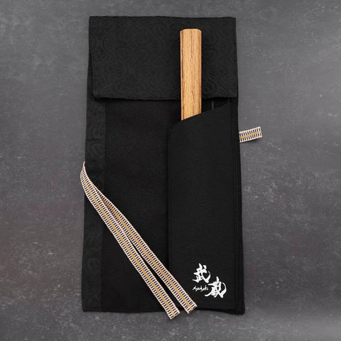 Rouleau pour Couteaux de Cuisine Style Japonais Musashi Phénix Noir 1 Poche Fait Main-[Musashi]-[Couteaux de cuisine japonais]