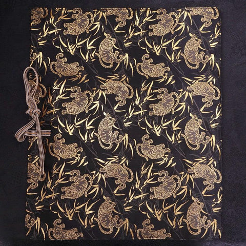 Rouleau pour Couteaux de Cuisine Style Japonais Musashi Tigre 4 Pochettes Fait Main-[Musashi]-[Couteaux de cuisine japonais]
