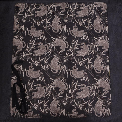 Rouleau pour Couteaux de Cuisine Style Japonais Musashi Tigre Blanc 4 Pochettes Fait Main-[Musashi]-[Couteaux de cuisine japonais]