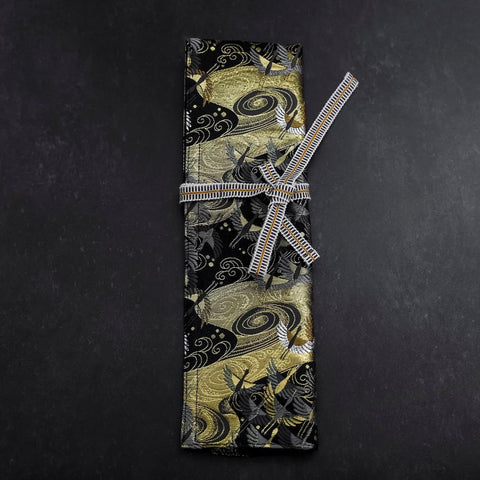 Rouleau pour Couteaux de Cuisine Style Japonais Musashi Uzumaki Tsuru-Mai 1 Pochette Fait Main-[Musashi]-[Couteaux de cuisine japonais]