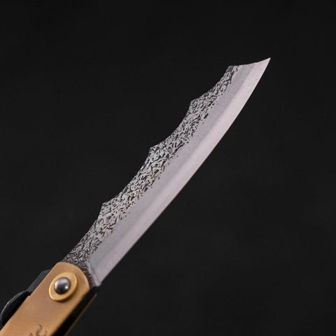 Ryubu-Dragon Brass Higonokami Aogami 120mm (4.7”)-[Musashi]-[Couteaux de cuisine japonais]