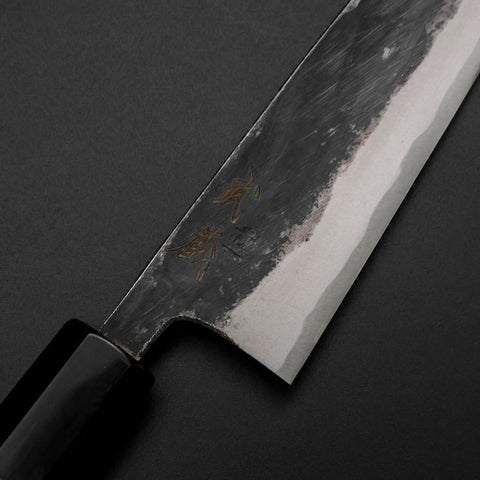 Sabaki Blue Steel #1 Kurouchi Manche en Buffle et Magnolia 150mm-[Musashi]-[Couteaux de cuisine japonais]