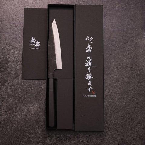 Sabaki White Steel #2 Kurouchi Manche en Buffle et Ébène 140mm-[Musashi]-[Couteaux de cuisine japonais]