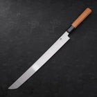 Sakimaru Takohiki Blue Steel #2 Kasumi Manche en Buffle et Bois de Teck 330mm-[Musashi]-[Couteaux de cuisine japonais]