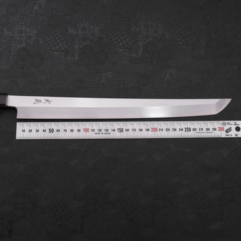 Sakimaru Takohiki Blue Steel #2 Kasumi Manche en Buffle et Bois de Teck 330mm-[Musashi]-[Couteaux de cuisine japonais]