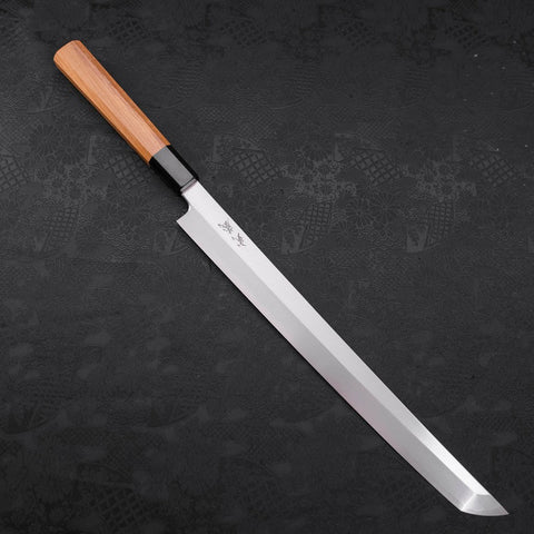 Sakimaru Takohiki Blue Steel #2 Kasumi Manche en Buffle et Bois de Wengé 300mm-[Musashi]-[Couteaux de cuisine japonais]