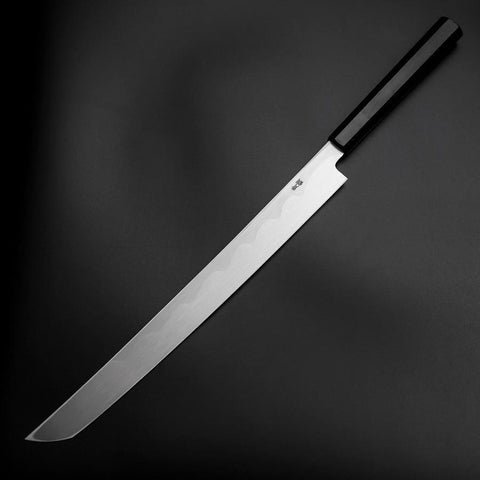 Sakimaru Takohiki Blue Steel #2 Kasumi Manche en Buffle et Ébène 320mm-[Musashi]-[Couteaux de cuisine japonais]