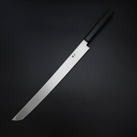 Sakimaru Takohiki Silver Steel #3 Kasumi Manche en Buffle et Ébène 300mm-[Musashi]-[Couteaux de cuisine japonais]