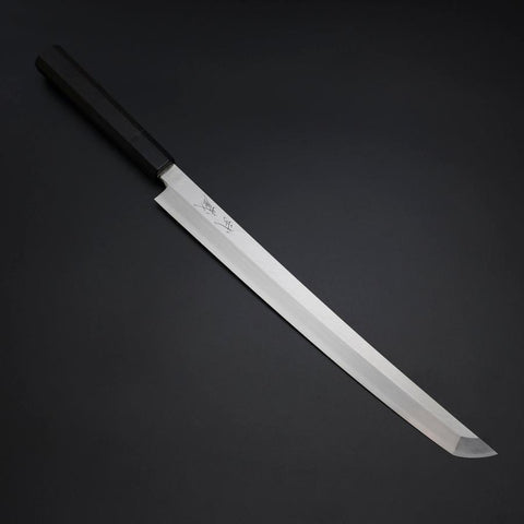 Sakimaru Takohiki Silver Steel #3 Kasumi Manche en Buffle et Ébène 300mm-[Musashi]-[Couteaux de cuisine japonais]