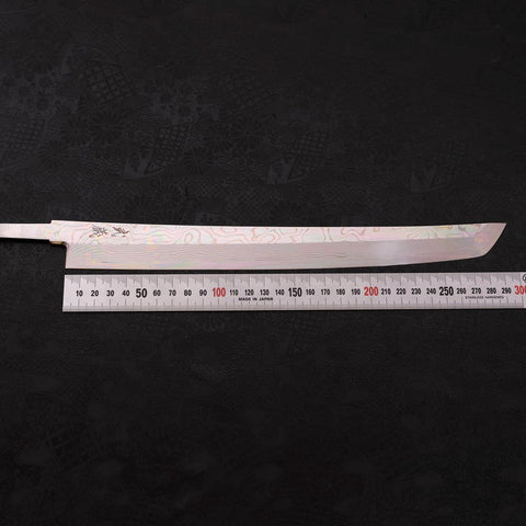 Sakimaru Takohiki Silver Steel #3 Nickel en Vagues Damas 300mm-[Musashi]-[Couteaux de cuisine japonais]