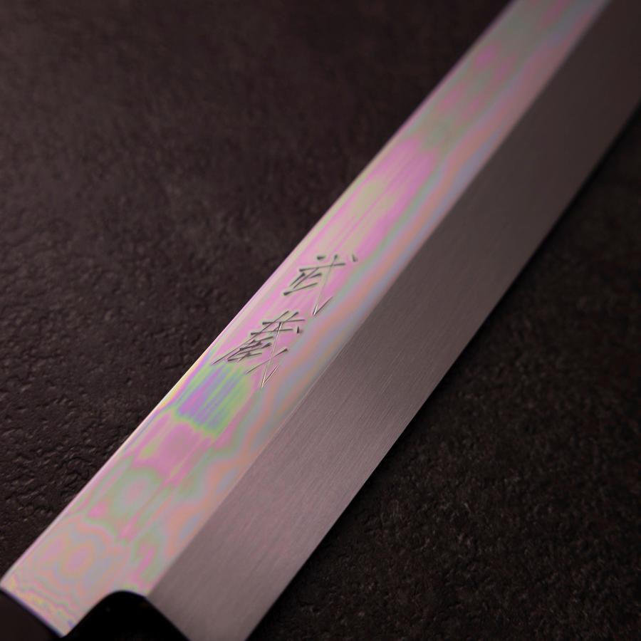 Sakimaru Takohiki White Steel #2 Honyaki Lune-Fuji Eau 270 mm Manche en Buffle et Ébène avec Saya en Magnolia-[Musashi]-[Couteaux de cuisine japonais]