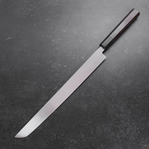 Sakimaru Takohiki White Steel #2 Honyaki Manche en Buffle et Ébène 300mm-[Musashi]-[Couteaux de cuisine japonais]