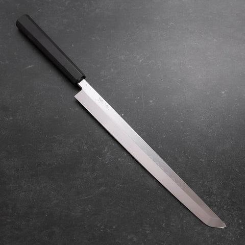 Sakimaru Takohiki White Steel #2 Honyaki Manche en Buffle et Ébène 300mm-[Musashi]-[Couteaux de cuisine japonais]
