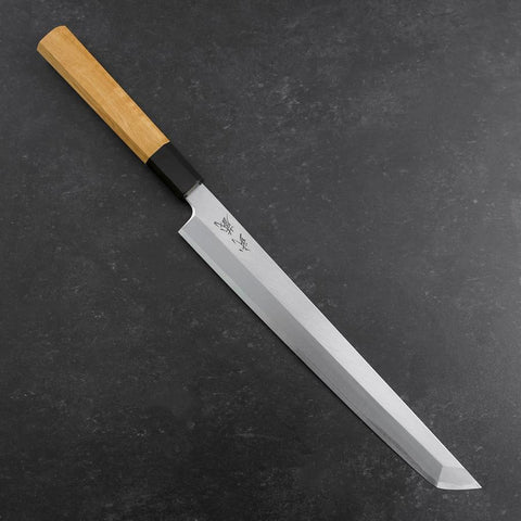 Sakimaru Takohiki White Steel #2 Kasumi Manche en Buffle et Bois de Teck 270mm-[Musashi]-[Couteaux de cuisine japonais]