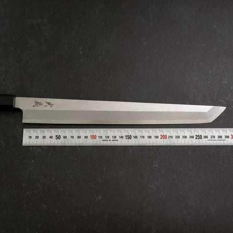Sakimaru Takohiki White Steel #2 Kasumi Manche en Buffle et Bois de Teck 300mm-[Musashi]-[Couteaux de cuisine japonais]