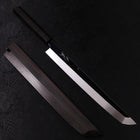 Sakimaru Takohiki White Steel #2 Lune-Fuji Eau Honyaki Manche en Buffle et Ébène 270mm-[Musashi]-[Couteaux de cuisine japonais]