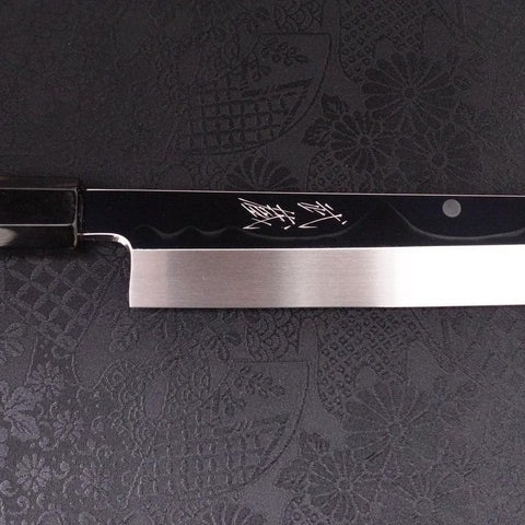 Sakimaru Takohiki White Steel #2 Lune-Fuji Eau Honyaki Manche en Buffle et Ébène 270mm-[Musashi]-[Couteaux de cuisine japonais]