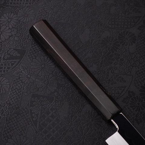Sakimaru Takohiki White Steel #2 Lune-Fuji Eau Honyaki Manche en Buffle et Ébène 270mm-[Musashi]-[Couteaux de cuisine japonais]