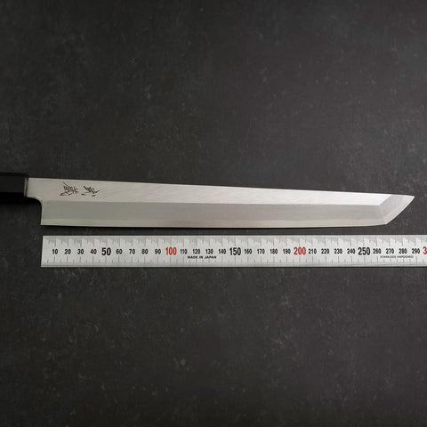 Sakimaru Takohiki White steel #2 Kasumi Manche en Buffle et Bois de Teck 300mm-[Musashi]-[Couteaux de cuisine japonais]